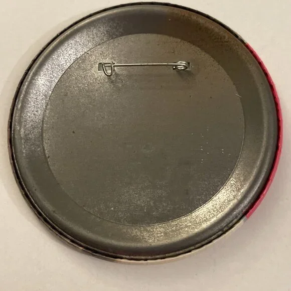 Vintage I Love Michael Jackson Large Pink Button Pin Pinback PB16B - Picture 2 of 2